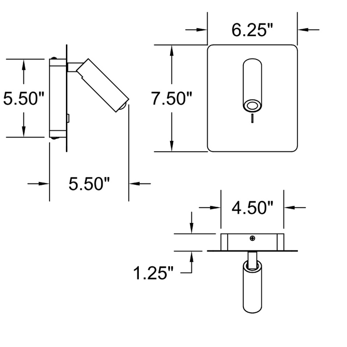 Access 62087 Villa 1-lt 8" Tall LED Wall Sconce