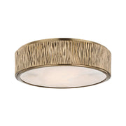 Hudson Valley 6213 Crispin 1-lt 14" LED Flush Mount-Aged Brass