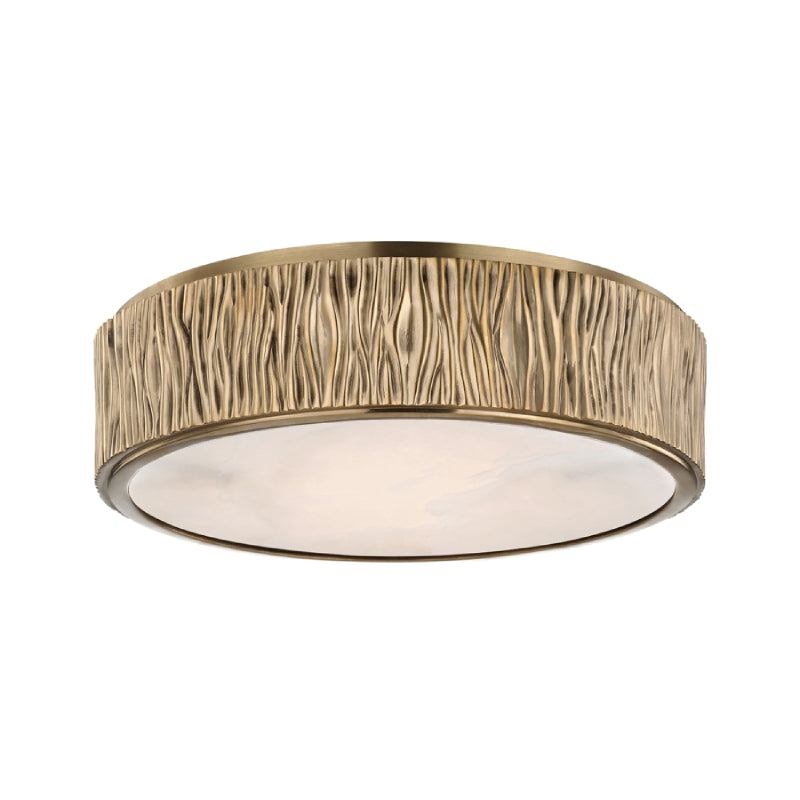 Hudson Valley 6213 Crispin 1-lt 14" LED Flush Mount-Aged Brass