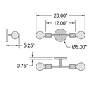 Access 62302 Iconic G 2-lt 20" LED Wall Sconce