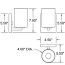 Access 62621 Sienna 1-lt 7" Tall LED Wall Sconce