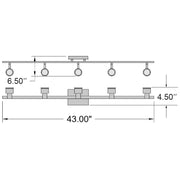Access 63075LEDDLP Lincoln 5-lt 43" LED Track Light