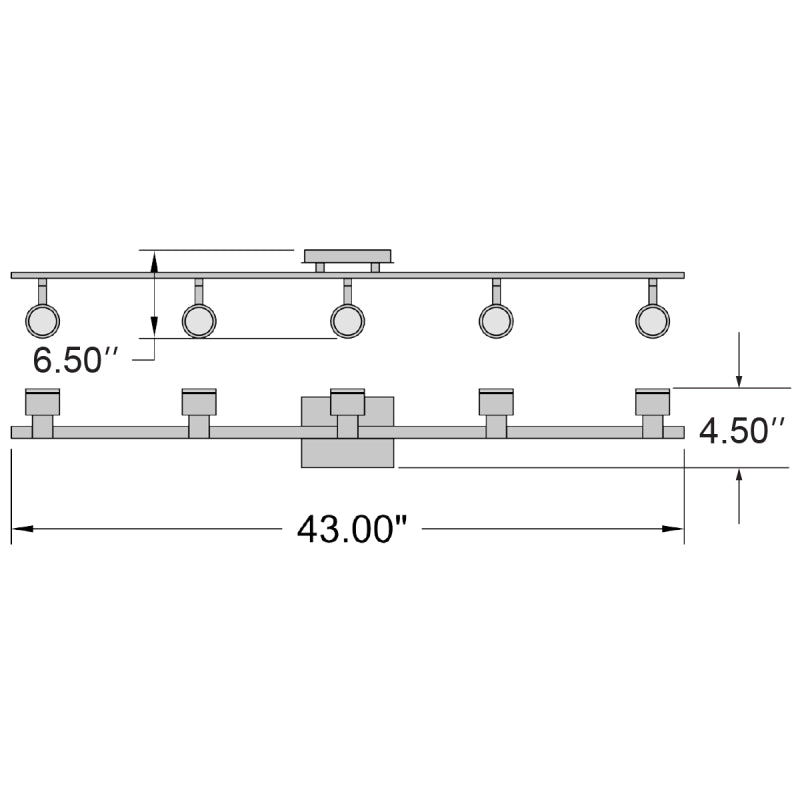 Access 63075LEDDLP Lincoln 5-lt 43" LED Track Light