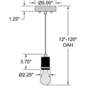 Access 63139 Port Nine Bare 1-lt 2" LED Pendant