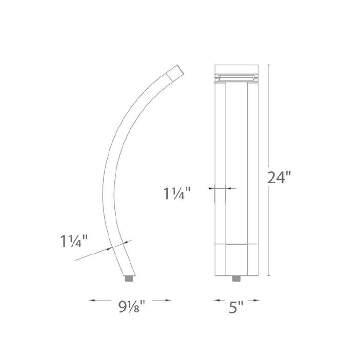 WAC 6321 Slide 24" Tall LED Path Light