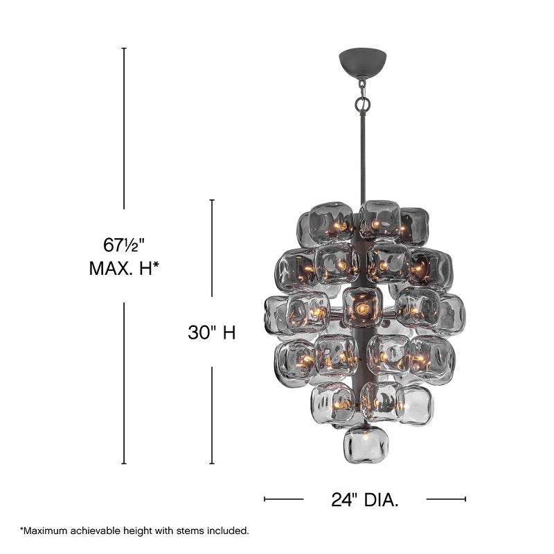 Fredrick Ramond FR46856 Perriand 40-lt 24" LED Chandelier