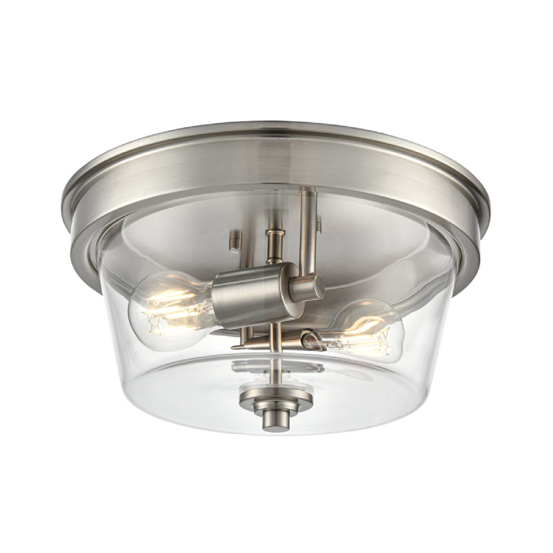 Millennium 64102 Strayhan 2-lt 13" Flush Mount - Brushed Nickel