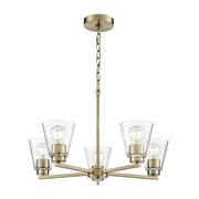 Millennium 64105 Strayhan 5-lt 24" Chandelier - Modern Gold