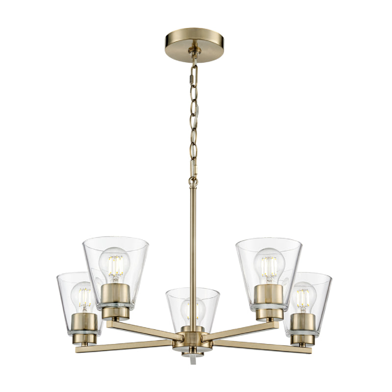 Millennium 64105 Strayhan 5-lt 24" Chandelier - Modern Gold