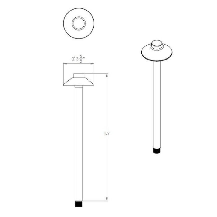WAC 6511 Interpath 15" Tall LED Path Light