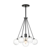 Visual Comfort 6514301 Bronzeville 1-lt 14" Chandelier - Midnight Black