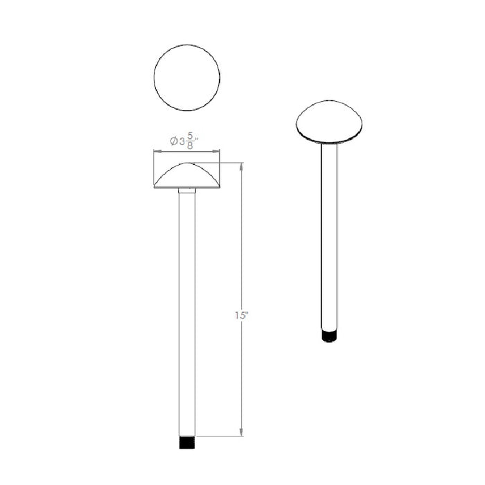 WAC 6521 Interpath 15" Tall LED Path Light