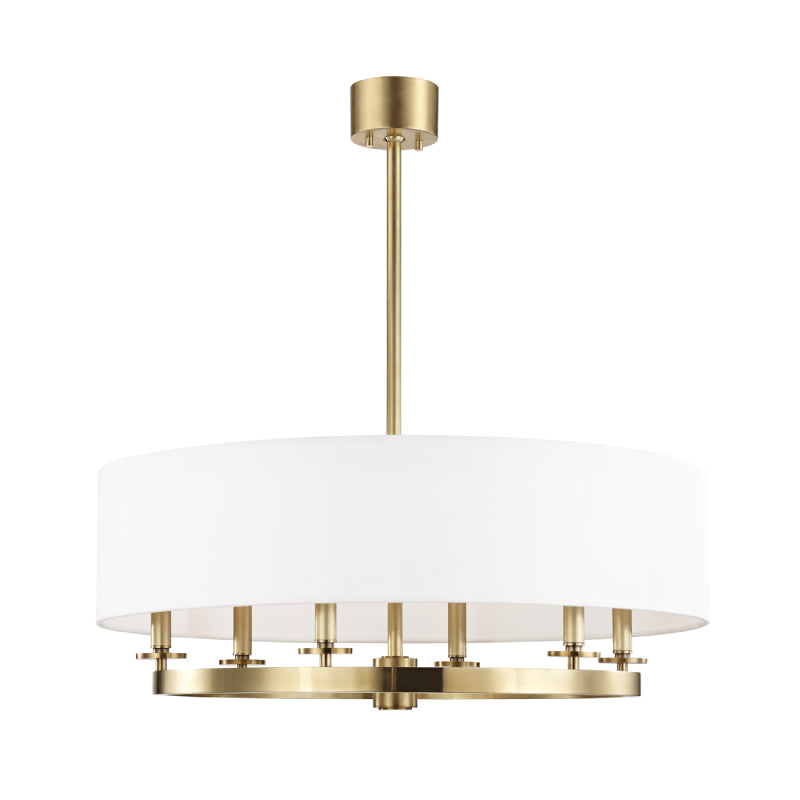 Hudson Valley 6530 Durham 6-lt 31" Chandelier-Aged Brass
