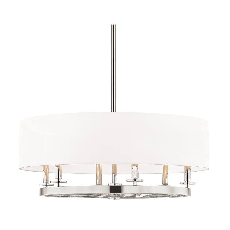 Hudson Valley 6530 Durham 6-lt 31" Chandelier-Polished Nickel