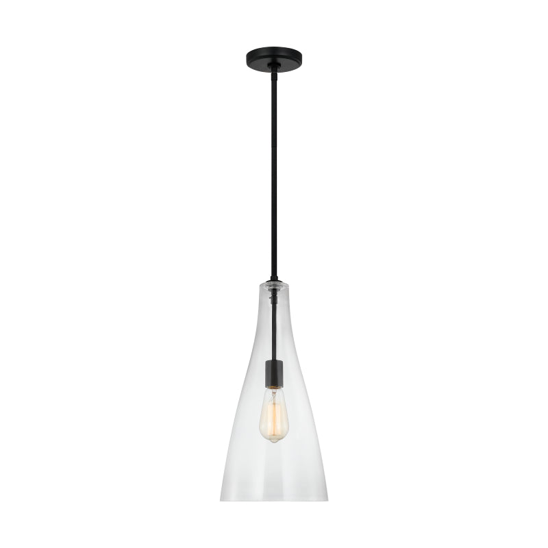 Generation 6537001EN7 Arilda 1-lt 9" LED Pendant - Midnight Black