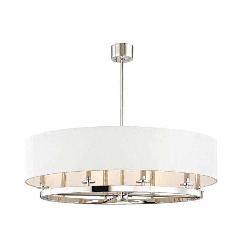 Hudson Valley 6539 Durham 8-lt 39" Chandelier-Polished Nickel