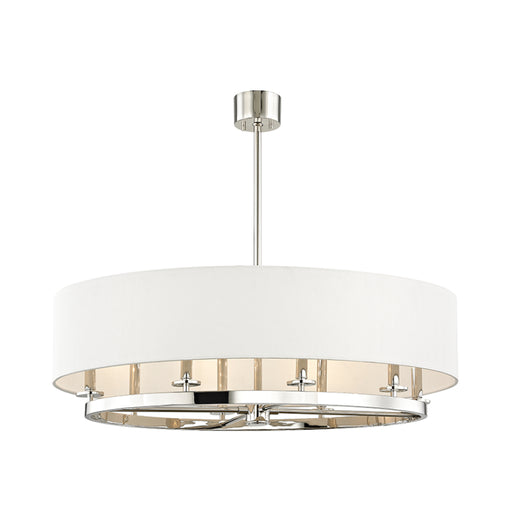 Hudson Valley 6539 Durham 8-lt 39" Chandelier-Polished Nickel