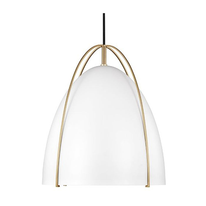 Sea Gull 6551801 Norman 1-lt 13" Pendant with Matte White Shade