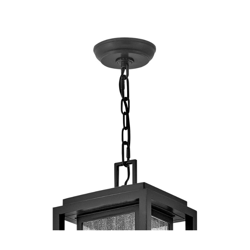 Hinkley 1006 Republic 1-lt 9" LED Hanging Lantern - Black