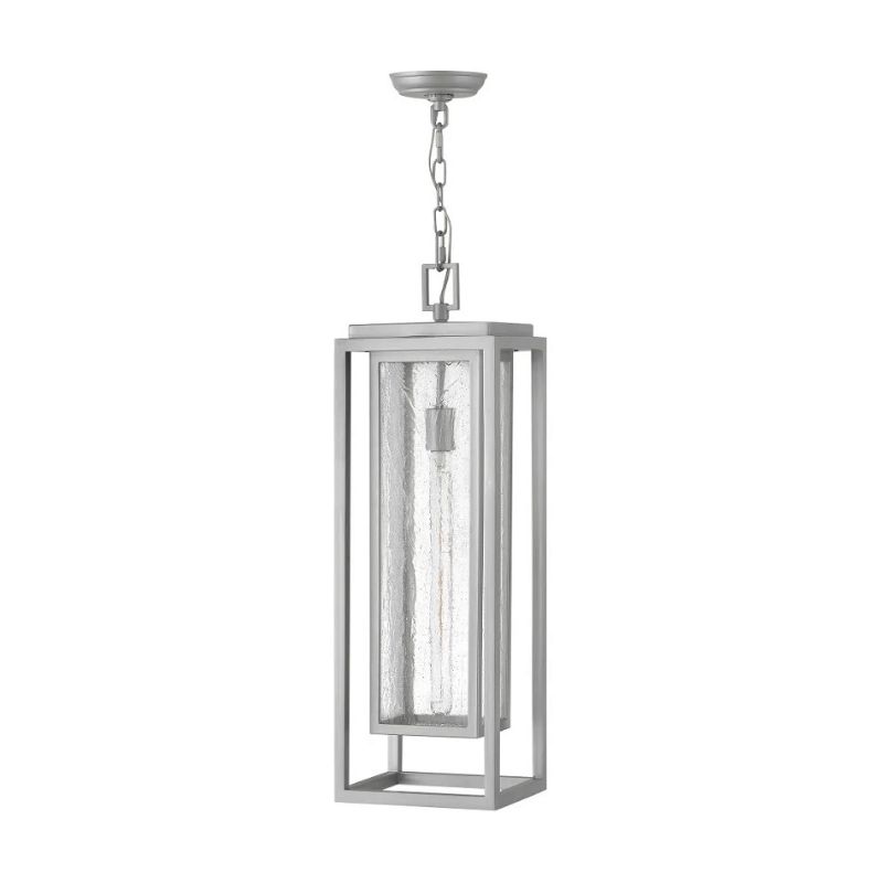 Hinkley 1006 Republic 1-lt 9" LED Hanging Lantern - Satin Nickel