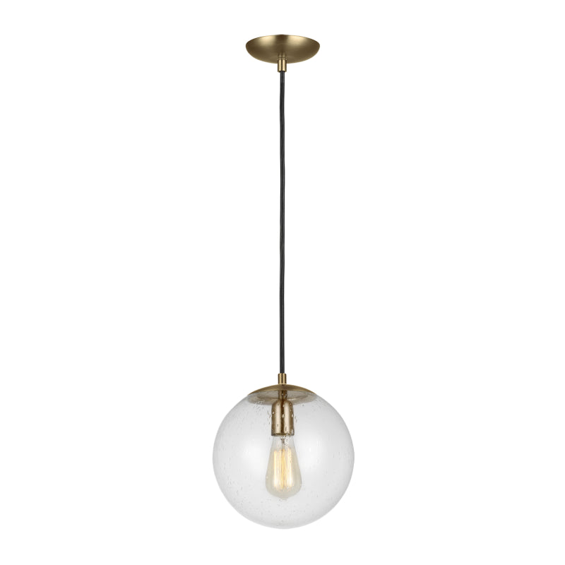Generation 6601801EN7 Leo Hanging Globe 1-lt 10" LED Pendant - Satin Brass