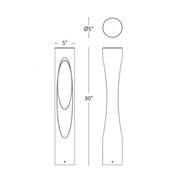 WAC 6611 Scoop 1-lt 30" Tall LED Bollard, 9-15V