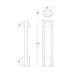 WAC 6641 Archetype 1-lt 27" Tall LED Bollard, 9-15V