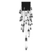 Avenue Lighting HF1904 Aspen 25-lt 28" LED Pendant - Black/Clear