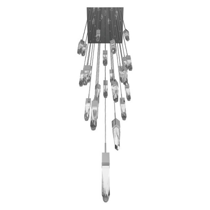 Avenue Lighting HF1904 Aspen 25-lt 28" LED Pendant - Polished Chrome/Clear