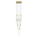 Avenue Lighting HF1904 Aspen 25-lt 28" LED Pendant - Brushed Brass/Bubbled