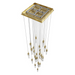 Avenue Lighting HF1904 Aspen 25-lt 28" LED Pendant - Brushed Brass/Bubbled