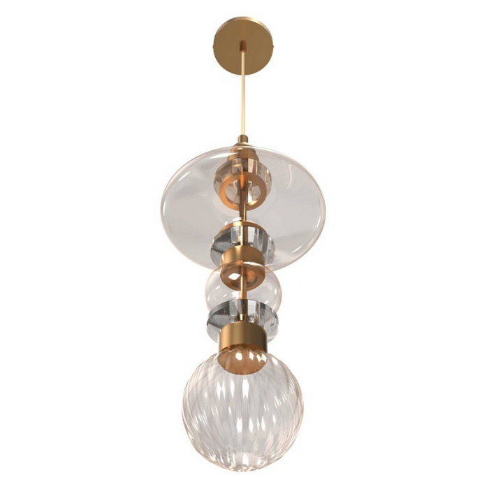 Avenue Lighting HF7900 Avra 1-lt 9" LED Pendant - Aged Brass
