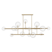 Avenue Lighting HF4216 Delilah 16-lt 84" LED Chandelier - Aged Brass