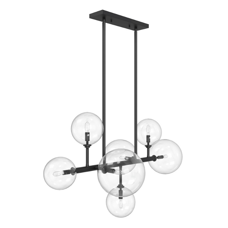 Avenue Lighting HF4207 Delilah 7-lt 40" LED Chandelier - Black