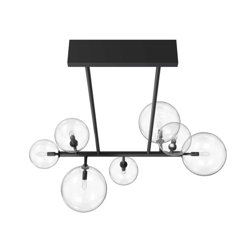 Avenue Lighting HF4207 Delilah 7-lt 40" LED Chandelier - Black