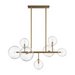 Avenue Lighting HF4207 Delilah 7-lt 40" LED Chandelier - Aged Brass
