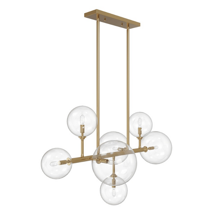Avenue Lighting HF4207 Delilah 7-lt 40" LED Chandelier - Aged Brass