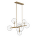 Avenue Lighting HF4207 Delilah 7-lt 40" LED Chandelier - Aged Brass