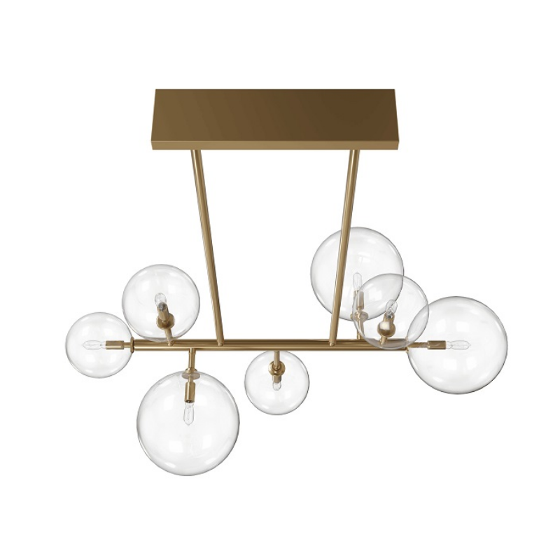 Avenue Lighting HF4207 Delilah 7-lt 40" LED Chandelier - Aged Brass
