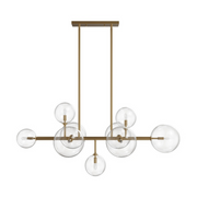 Avenue Lighting HF4209 Delilah 9-lt 51" LED Chandelier - Aged Brass