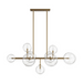 Avenue Lighting HF4209 Delilah 9-lt 51" LED Chandelier - Aged Brass