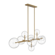 Avenue Lighting HF4209 Delilah 9-lt 51" LED Chandelier - Aged Brass