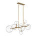 Avenue Lighting HF4209 Delilah 9-lt 51" LED Chandelier - Aged Brass