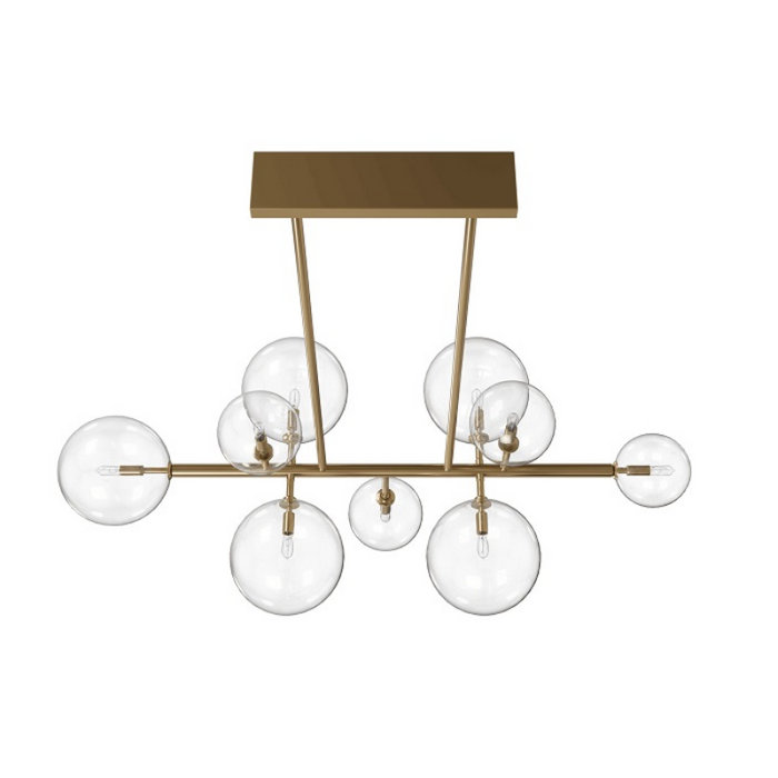 Avenue Lighting HF4209 Delilah 9-lt 51" LED Chandelier - Aged Brass
