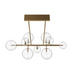 Avenue Lighting HF4209 Delilah 9-lt 51" LED Chandelier - Aged Brass