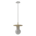 Avenue Lighting HF1951 Newport 1-lt 8" Pendant - Brushed Brass/White