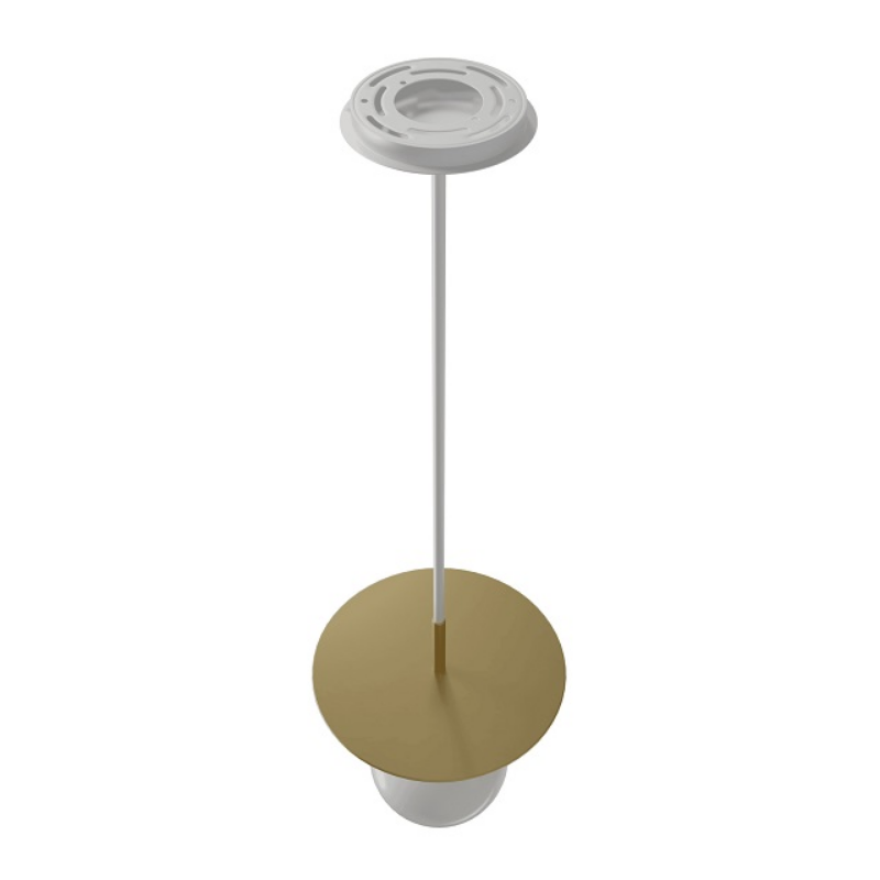 Avenue Lighting HF1951 Newport 1-lt 8" Pendant - Brushed Brass/White