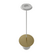 Avenue Lighting HF1951 Newport 1-lt 8" Pendant - Brushed Brass/White