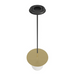Avenue Lighting HF1951 Newport 1-lt 8" Pendant - Brushed Brass/Black