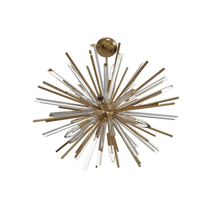 Avenue Lighting HF8201 Palisades Ave. 6-lt 24" Chandelier - Aged Brass